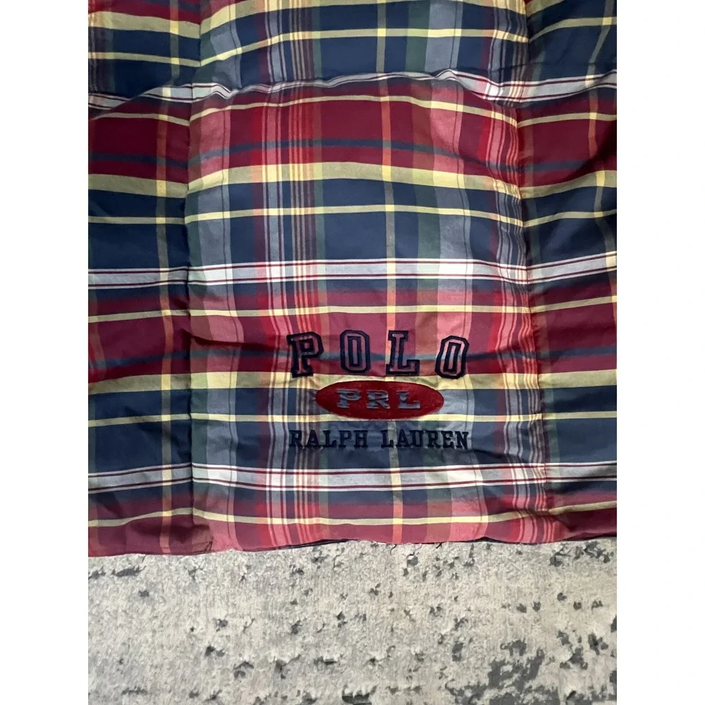 Ralph Lauren Polo Kelso Plaid Down Comforter Blue & Multi Embroidered 86 x 63